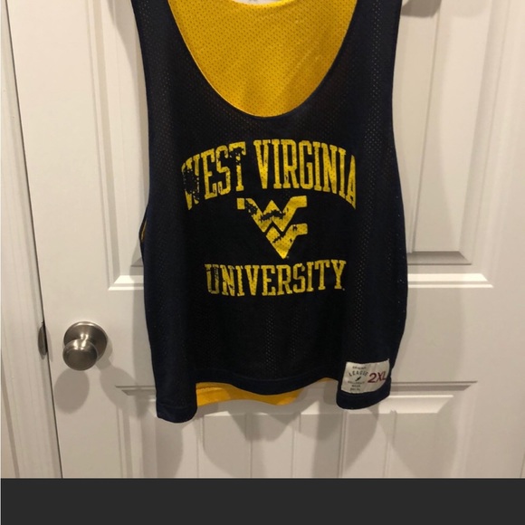 West Virginia University Tank womens 2XL navy and yellow - Picture 5 of 5